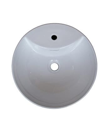Belmonte Table Top Wash Basin Round 16 Inch x 16 Inch - White