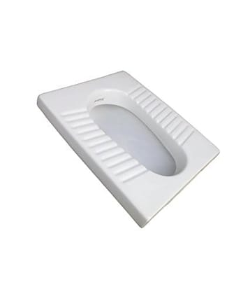 Belmonte Ceramic Indian Toilet Commode Orissa Pan 20 Inch - Ivory