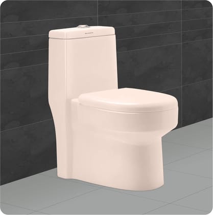 Belmonte Ceramic One Piece Western Toilet Commode Water Closet Dune Outlet Location Floor Side Bottom S Trap Distance 215mm 8.5 Inch - Ivory