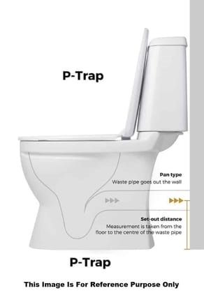 Belmonte Ceramic Floor Mounted One Piece Western Toilet Commode EWC Water Closet Ripone Outlet Location Back Wall Side P Trap Distance 180mm 7 Inch - White