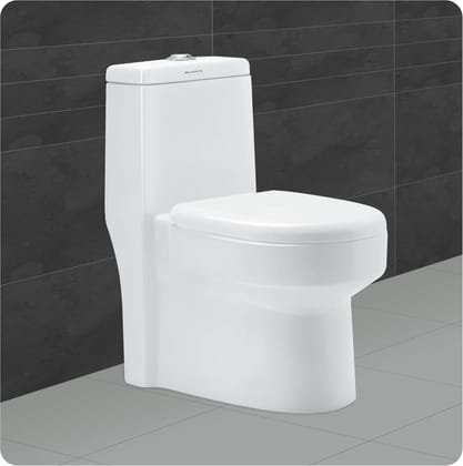 Belmonte Ceramic One Piece Western Toilet Commode Water Closet Dune Outlet Location Floor Side Bottom S Trap Distance 215mm 8.5 Inch - White