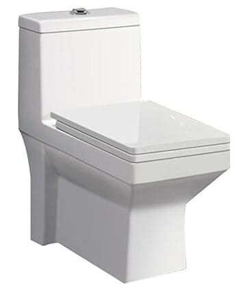Belmonte Ceramic Floor Mounted One Piece Commode Water Closet Ripone Outlet Location Floor Side Bottom S Trap Distance 225mm 9 Inch - White