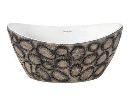 Belmonte Ceramic Designer/Oval Shape/Color Table Top/Over Counter/Vessel Sink/Wash Basin for Bathroom (LxWxH) 34cm x 41cm x 19cm - Woizer-817