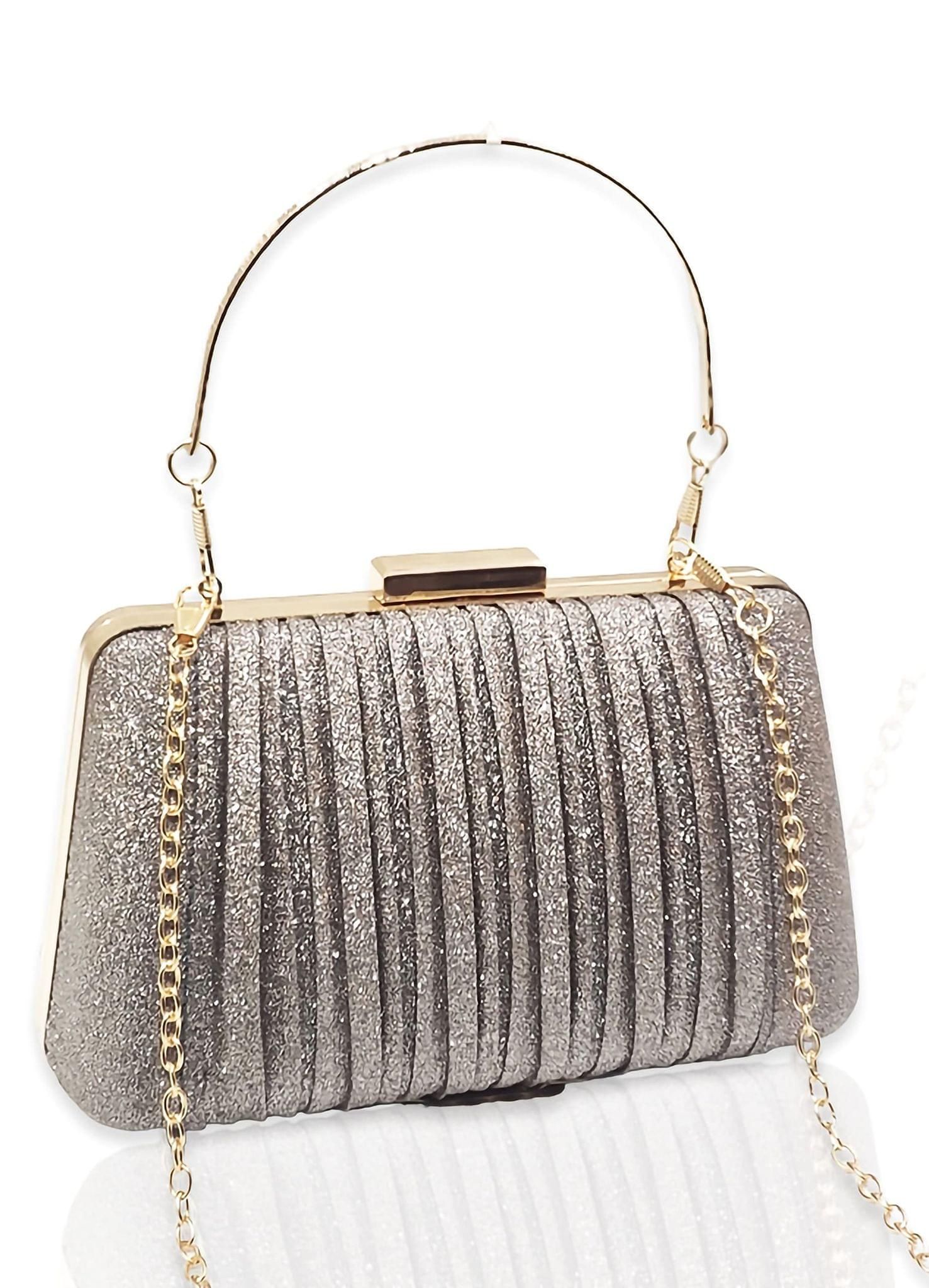 Magnifique Polyurethane ?Women's Hand/Sling/Side Bag/Purse? (Free Size_Silver)