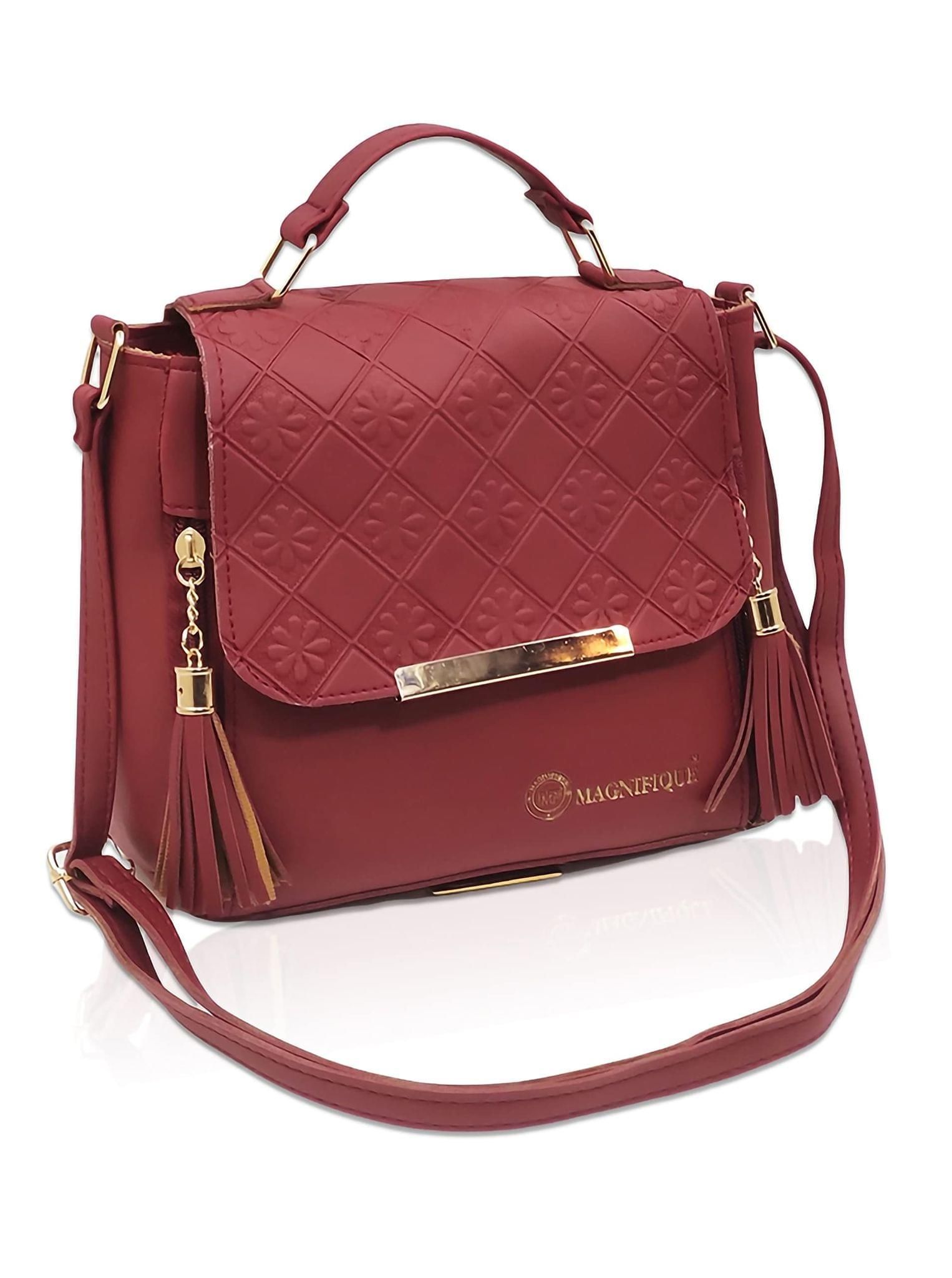 Magnifique Women's Hand/Sling/Side Bag/purse Polyurethane Western (Multicolor)