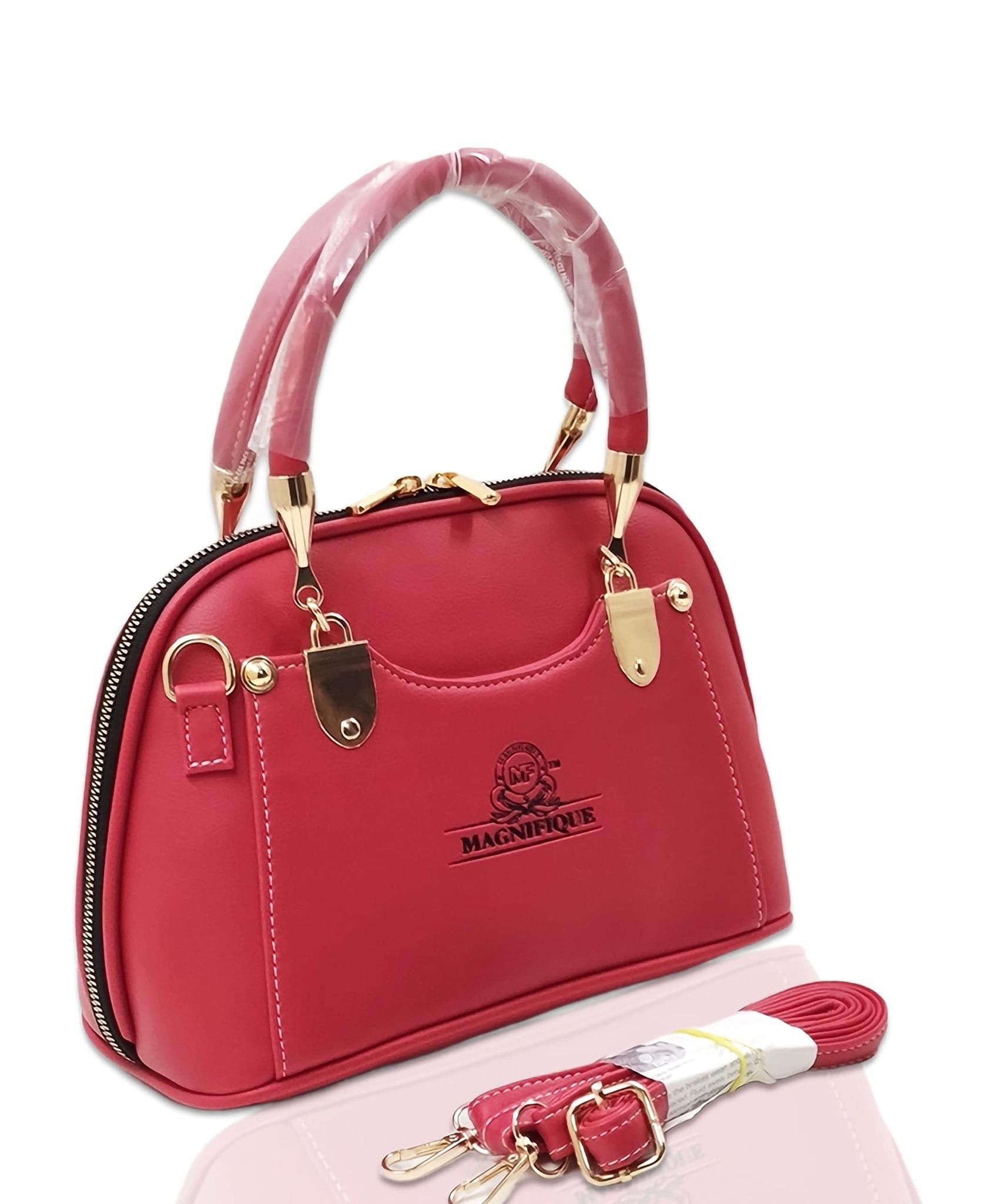 Magnifique Women's Hand/Sling/Side Bag/purse Polyurethane Western (Red)