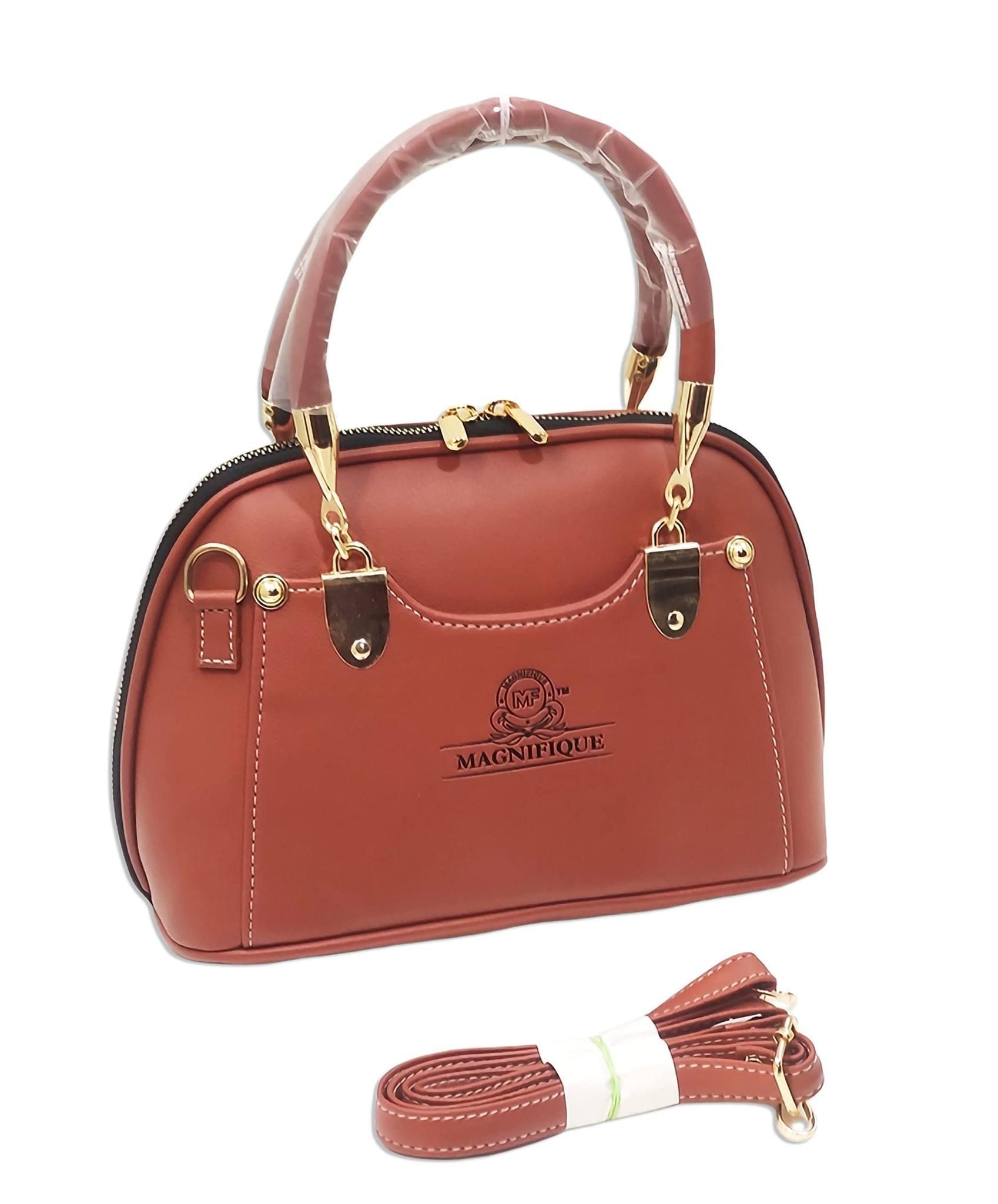 Magnifique Women's Hand/Sling/Side Bag/purse Polyurethane Western (Metallic)