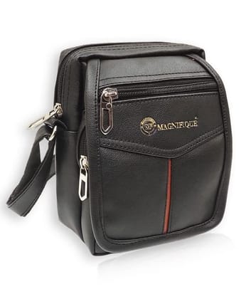 Magnifique Polyurethane ?Women's Hand/Sling/Side Bag/Purse? (Free Size_Black)