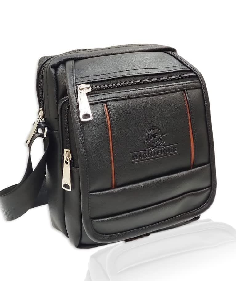 Magnifique Women's Hand/Sling/Side Bag/purse Polyurethane Western (Black)