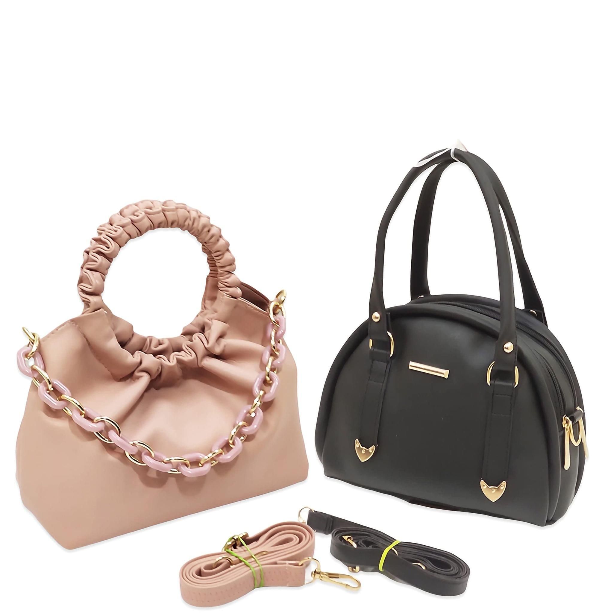 Magnifique Women's Hand/Sling/Side Bag/purse Polyurethane Western (Pink)