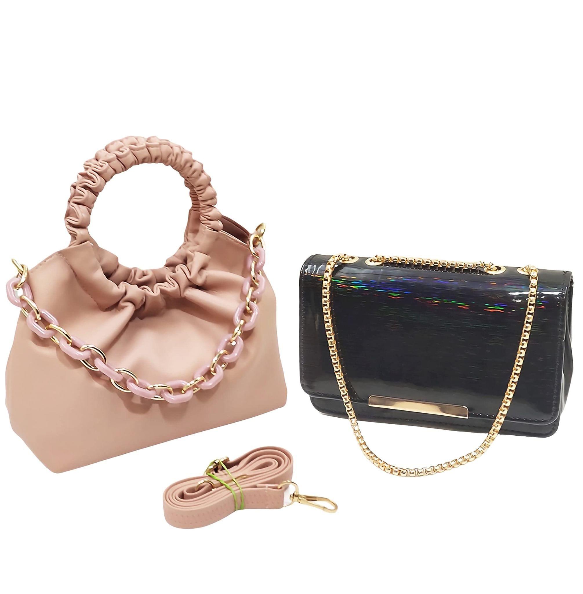 Magnifique Women's Hand/Sling/Side Bag/purse Polyurethane Western (Black)