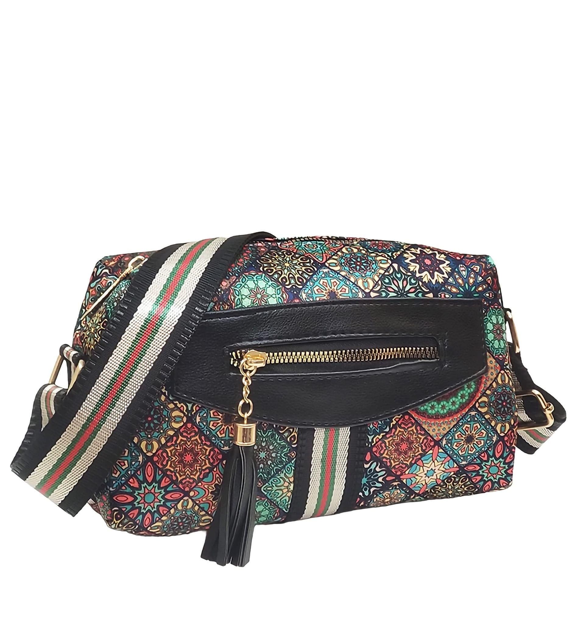 Magnifique Women's Hand/Sling/Side Bag/purse Polyurethane Western (Green)