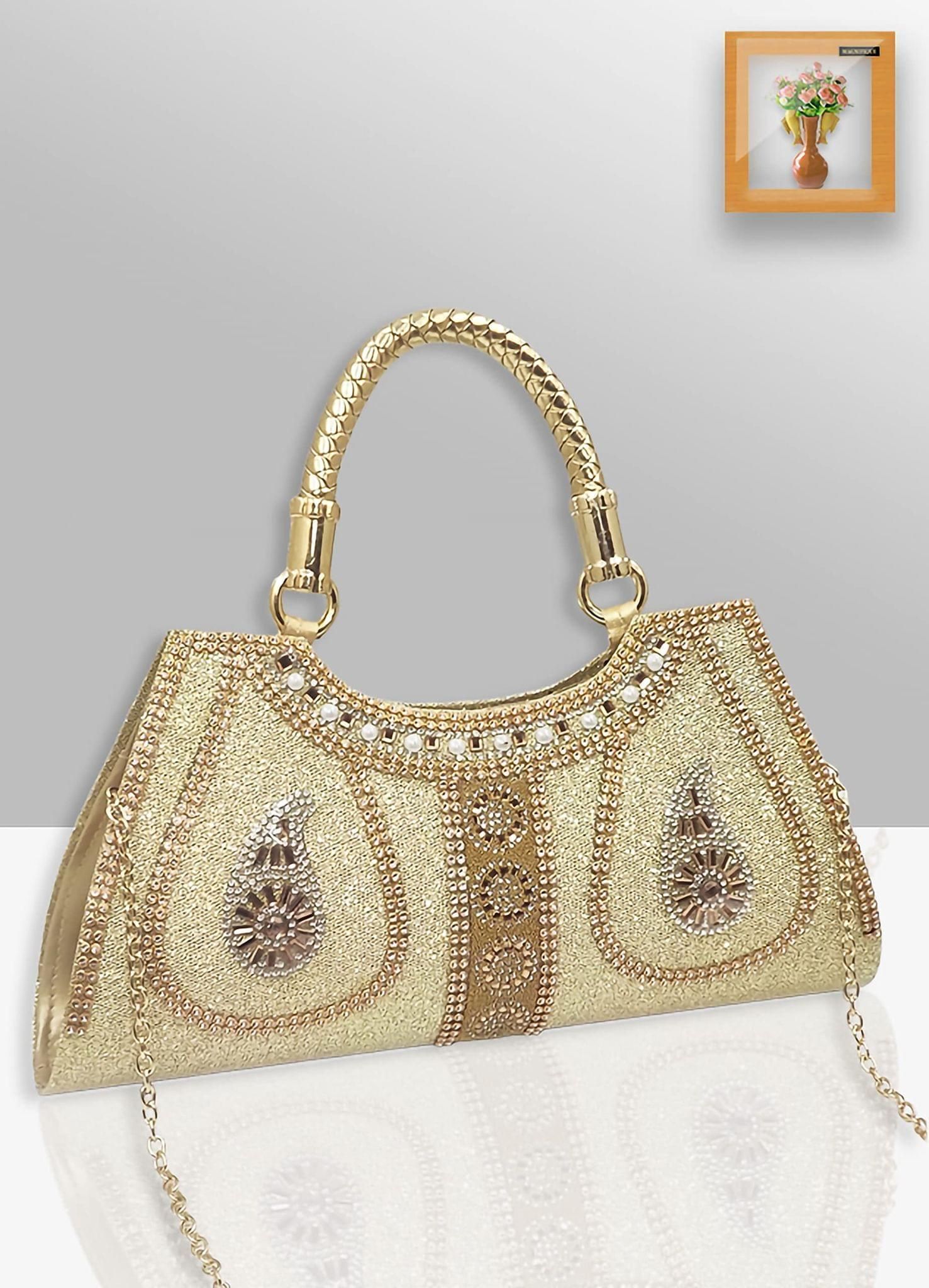 Magnifique Women's Hand/Sling/Side Bag/purse Polyurethane Western (Green)