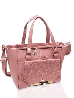 Magnifique Polyurethane ?Women's Hand/Sling/Side Bag/Purse? (Free Size_Pink)