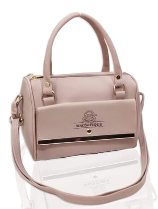 Magnifique Women's Hand/Sling/Side Bag/purse Polyurethane Western (Pink)