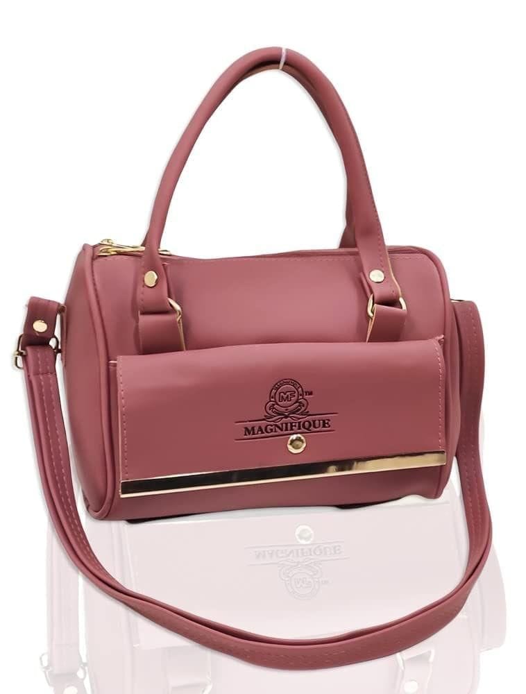 Magnifique Women's Hand/Sling/Side Bag/purse Polyurethane Western (Red)