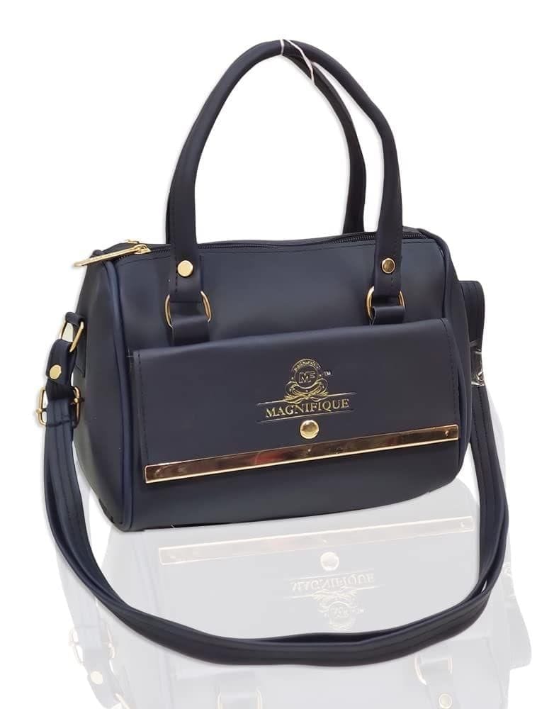 Magnifique Women's Hand/Sling/Side Bag/purse Polyurethane Western (Blue)