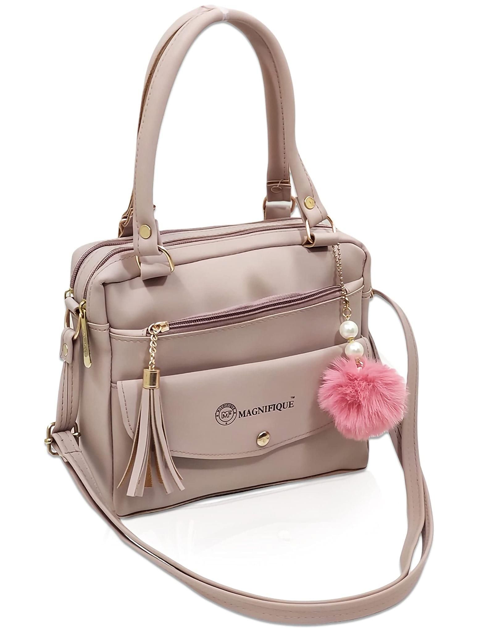 Magnifique Women's Hand/Sling/Side Bag/purse Polyurethane Western (Clear)