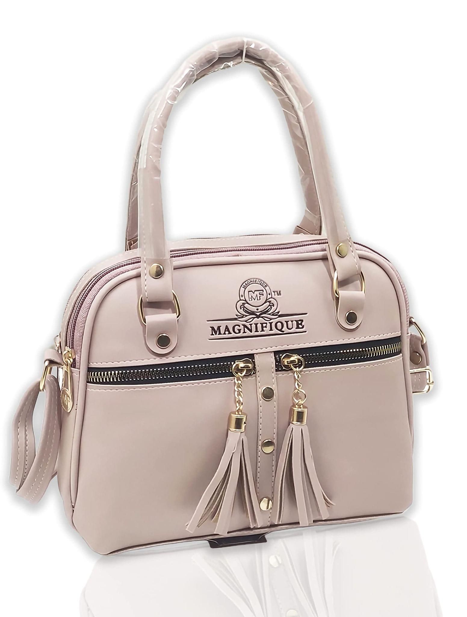 Magnifique Women's Hand/Sling/Side Bag/purse Polyurethane Western (Clear)