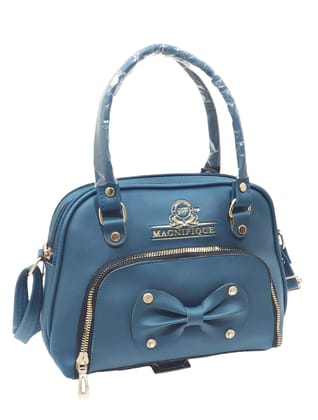 Magnifique Women's Hand/Sling/Side Bag/purse Polyurethane Western (Turquoise)
