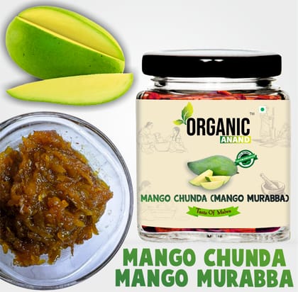 Organic Anand Handmade Mango Murabba 250 Gram|Aam ka Murabba|Grated Mango Chunda Authentic|Sun-Dried,No Artificial preservative & Colors (Pack of 1)