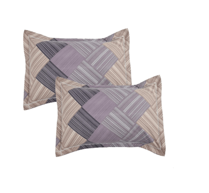 ZAYVA HOME 210 TC Glace Cotton Super King Size Bedsheet for Double Bed with 2 Pillow Covers Size (108x108) (Purple)