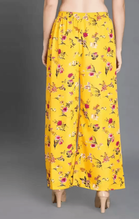 Women Regular Fit Multicolor Crepe Trousers