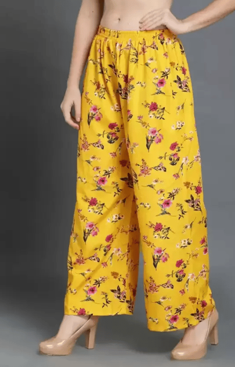 Women Regular Fit Multicolor Crepe Trousers