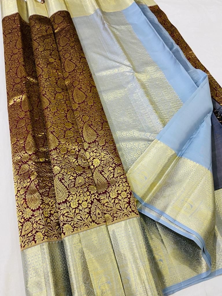 Kanchipuram pure silk sarees - Sarees | Buy online on ZillyBuy
