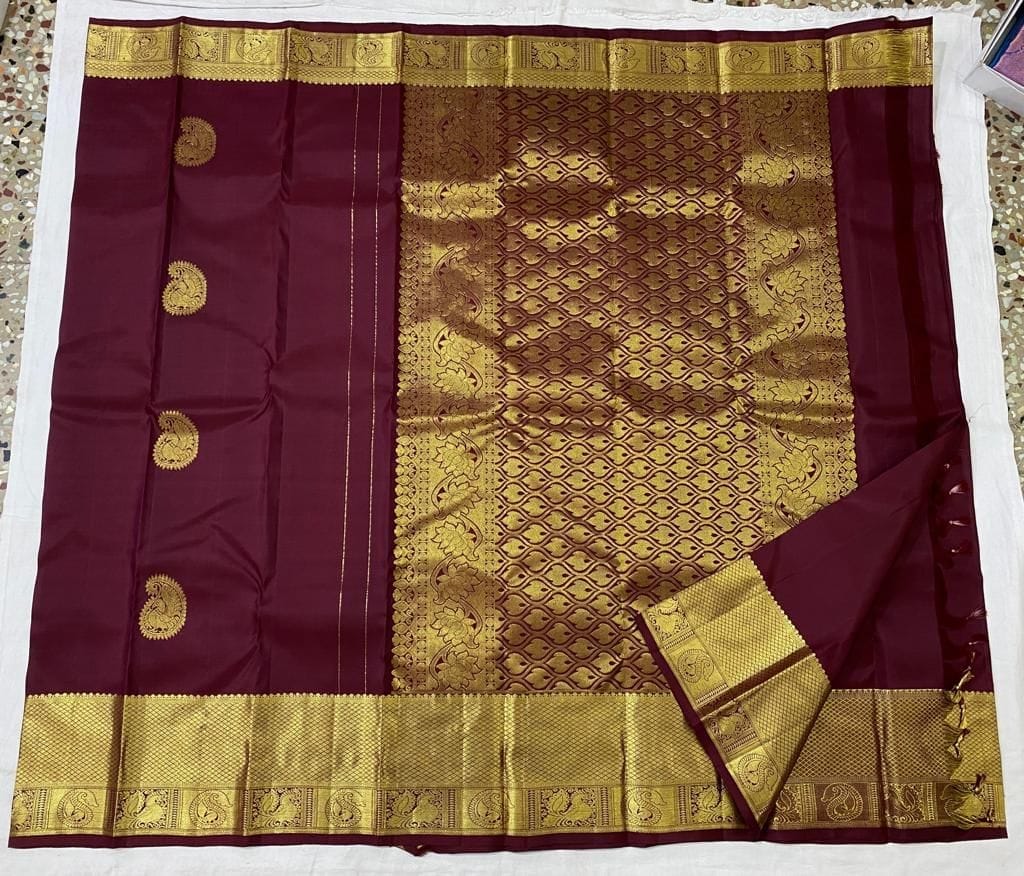 Kanchipuram handloom pure silk saree - Sarees | Buy online on ZillyBuy