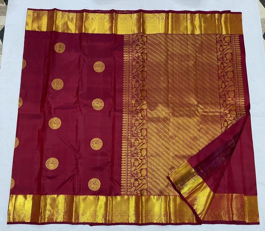 Kanchipuram handloom pure silk saree - Sarees | Buy online on ZillyBuy