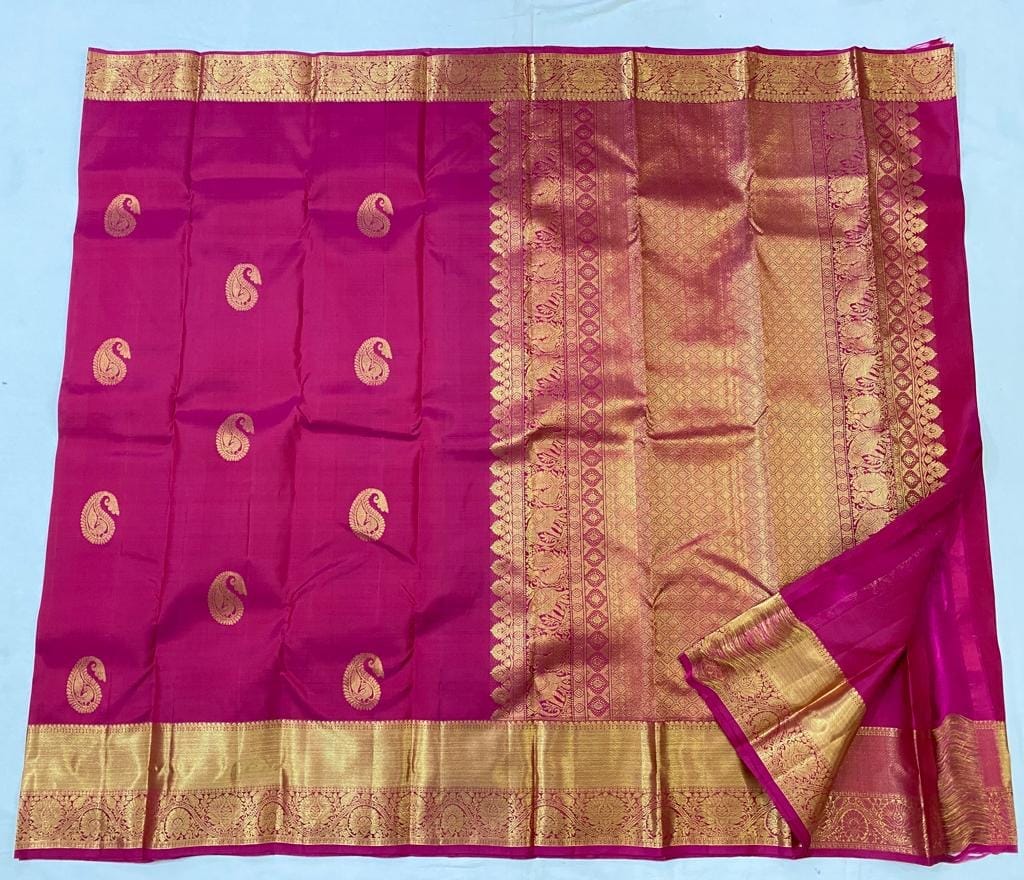 Kanchipuram handloom pure silk sarees - Sarees | Buy online on ZillyBuy