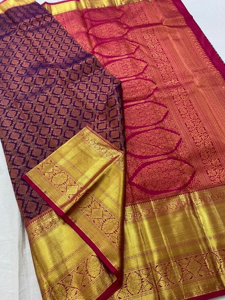 Kanchipuram pure silk sarees - Sarees | Buy online on ZillyBuy