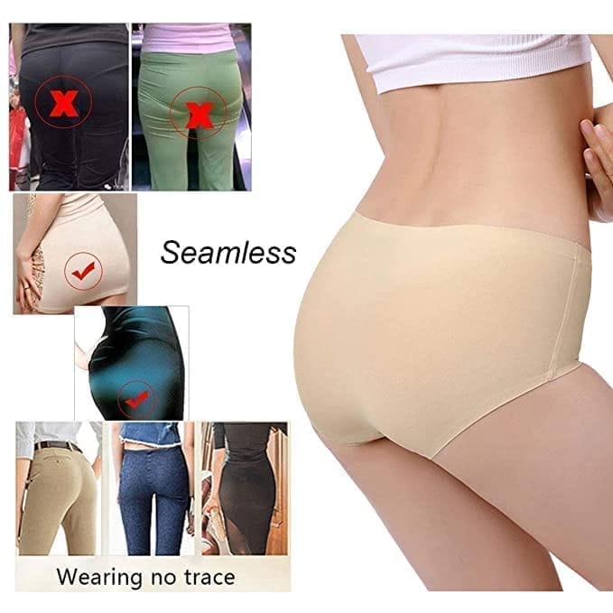 FASHION BONES Women's Seamless Panties Traceless High Coverage Mid Waist Hipster Panties (Random Colour) - Set of 2 (Sizes-S to XXL)
