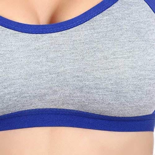 Fashion Bones - Sports Bra Gym Workout Yoga Non Padded Non Wired Pull On Bra (Pack of 3)