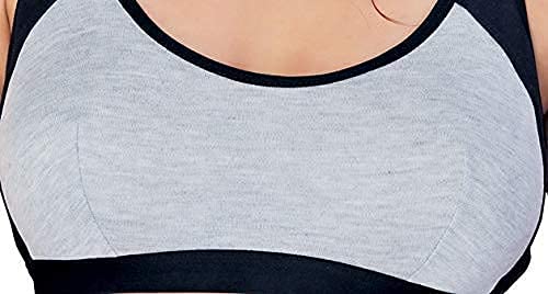 Fashion Bones- Women Stylish Non-Padded Anti Sagging Breathable Non Wired Full Coverage Workout Yoga Sports Bra Ladies Lingerie - (Black/Red/Pink) Pack of 6