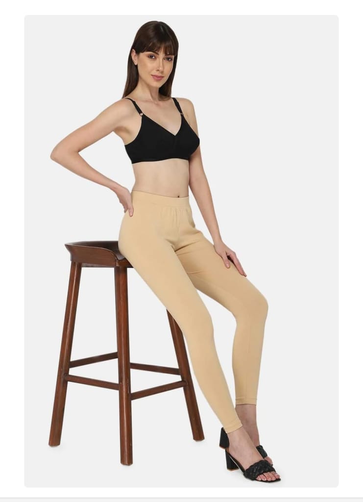 FASHION BONES Women's Cotton Cross Bra | Full Coverage, Non-Padded | Daily Use Cotton Bra | White & Beige | Combo (Pack of 2)