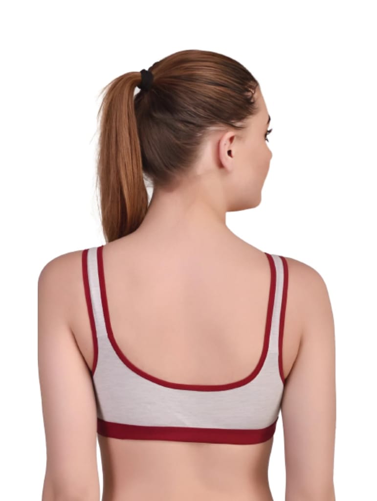 FASHION BONES Women's Everyday Cotton Sports Bra | Support - Ideal for Active Women | Non Padded | Gym | Running | Full Coverage, Breathable & Stylish