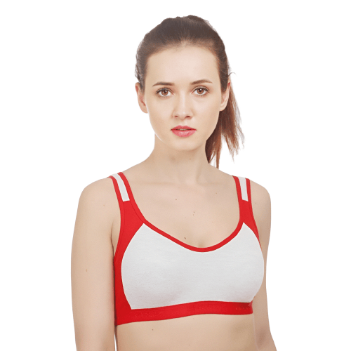 FASHION BONES Full Coverage Sports Cotton Bra for Women and Girls Combo Pack of 3