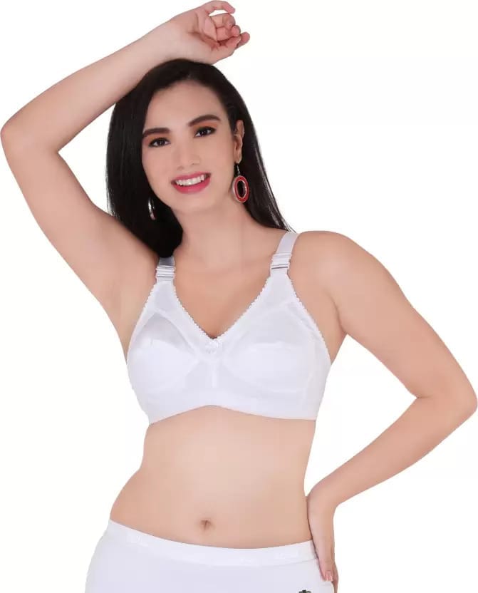 FASHION BONES Cotton Bra with Broad Straps for Heavy Bust Women and Teenage Girls - Wire Free, Non Padded, Maximum Support and Comfort Pack of 2