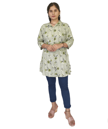 Women's Floral Print Crepe  Top