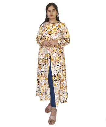 Women's Floral Print Crepe  Dress