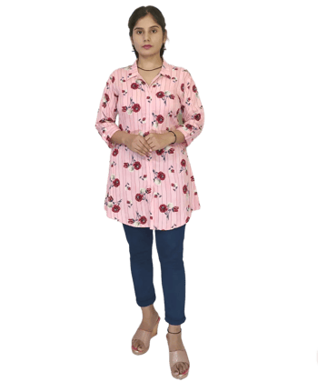 Women's Floral Print Crepe  Top