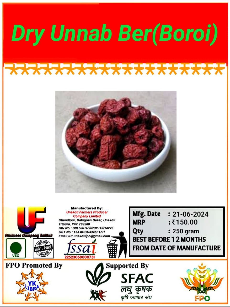 Dry Unnab Ber(Boroi)