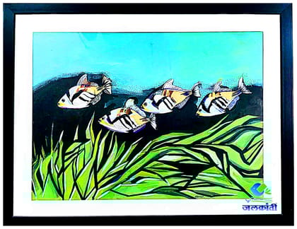 Handmade fish shell painting 310