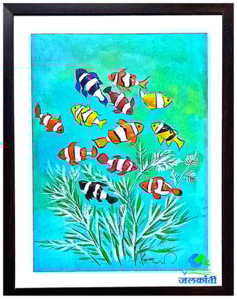 Handmade fish shell painting 317