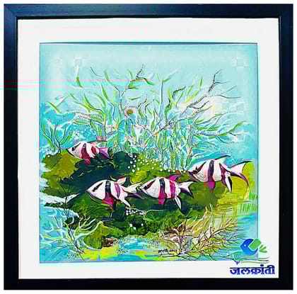 Handmade fish shell painting 325