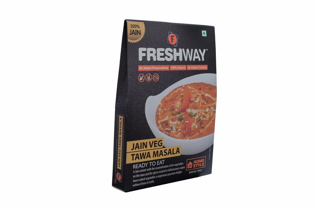 Freshway Jain Veg Tawa Masala Ready To Eat Freeze Dried with No Added Preservatives and Colors