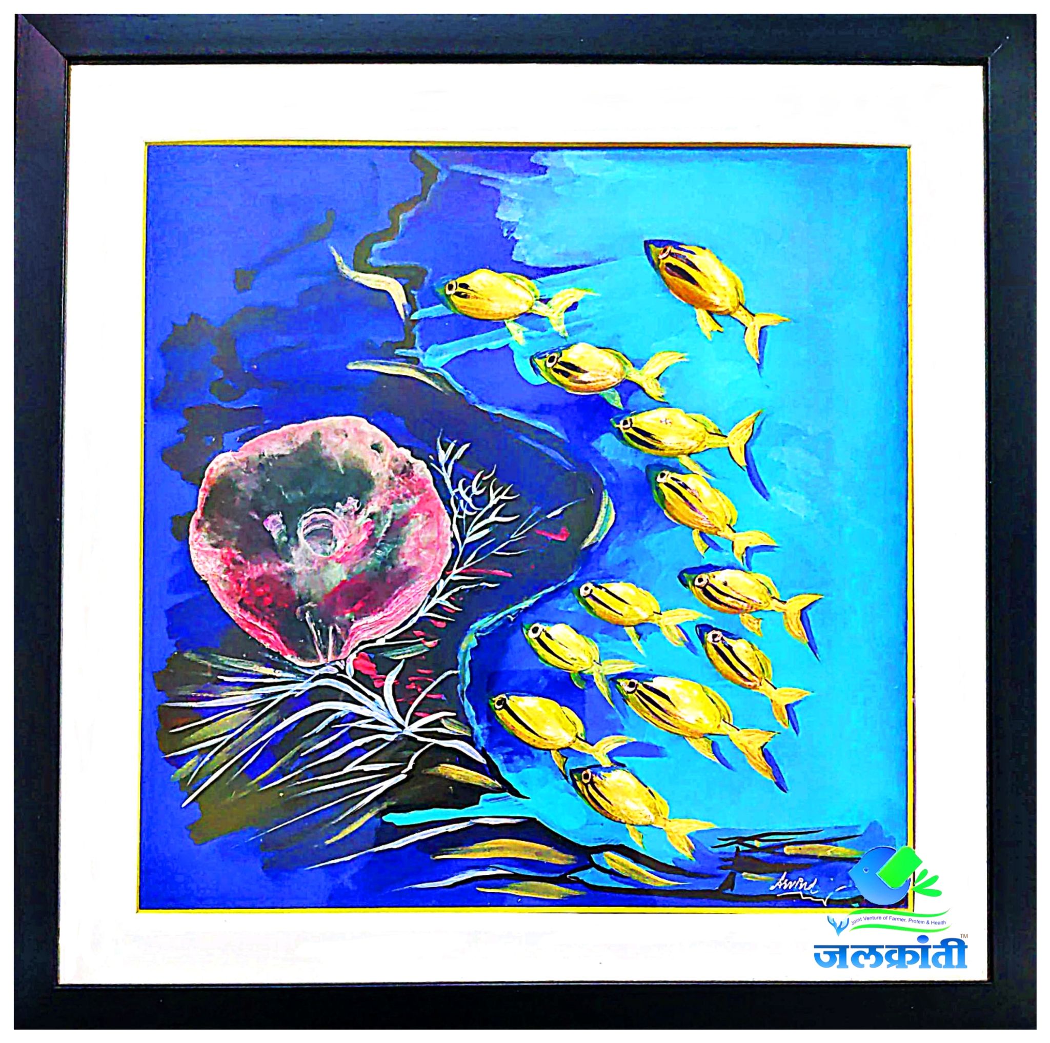 Handmade fish shell painting 241