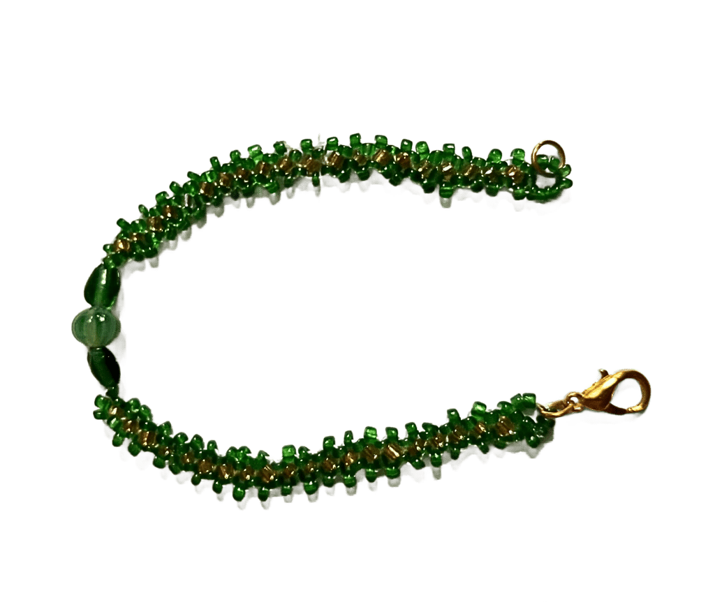 Handmade Pumpkin and Seed Bead Bracelet-(BL-18)